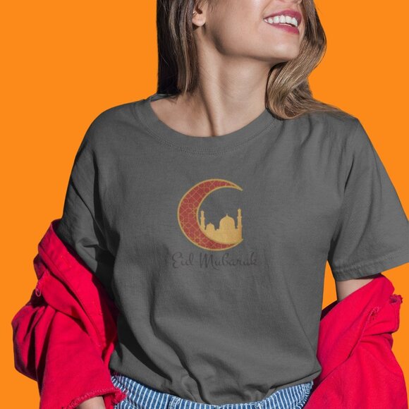 Eid Mubarak Mosque Islamic Prayer Shirt | Ramadan Kareem T-shirt | Crescent Tee - Picture 10 of 10